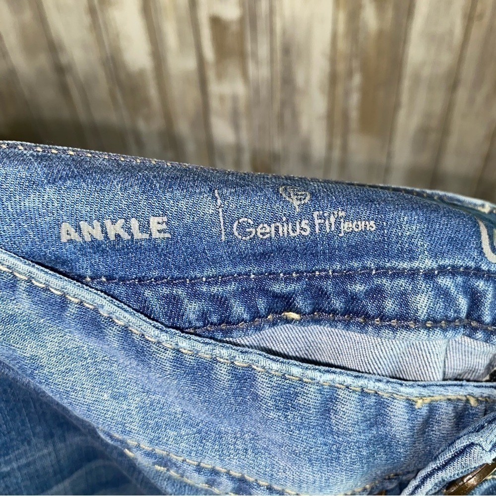 Lane Bryant Genius Fit Ankle Jeans Size 18 Stretch Blue Denim Cropped Plus - Picture 7 of 8
